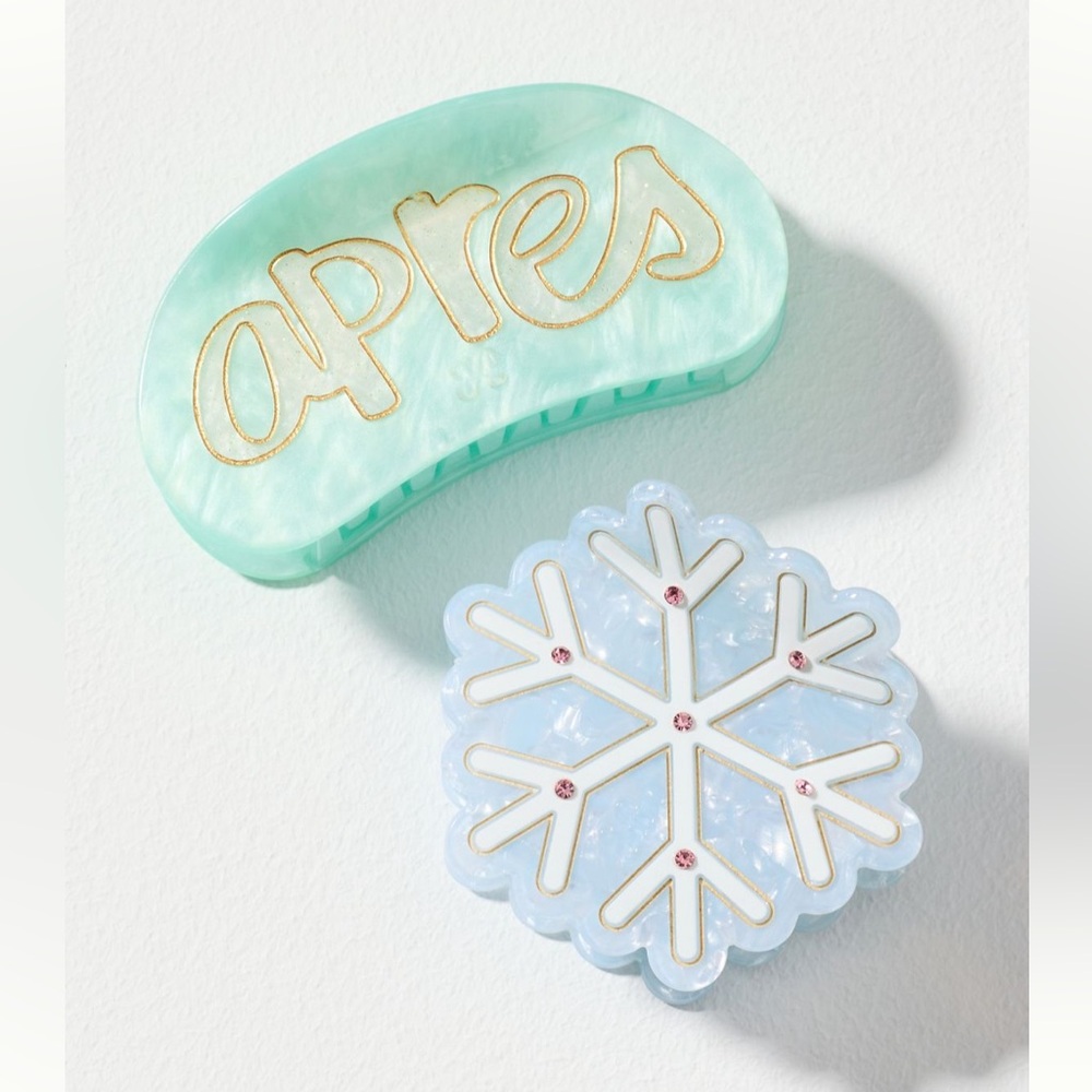 Snowflake and “apres” Hair-Clip Set